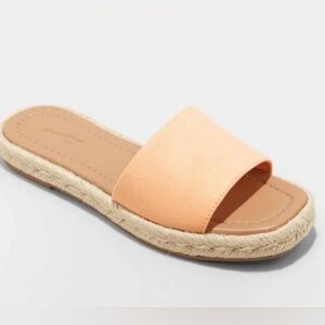 Universal Thread Women's Maren Square Toe Espadrille Slide Sandals Size 7.5